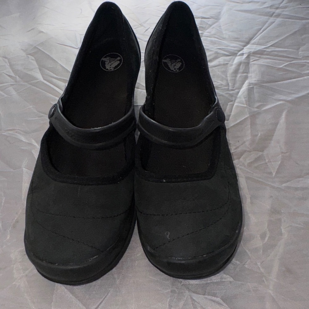 Crocs Mary Jane Black Strap Walking Casual Shoes 10889 Womens Size 8